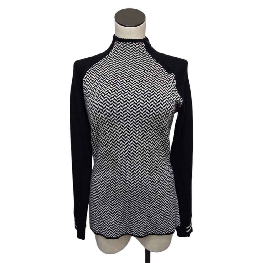 Smartwool Black and White Cowl Neck Sweater